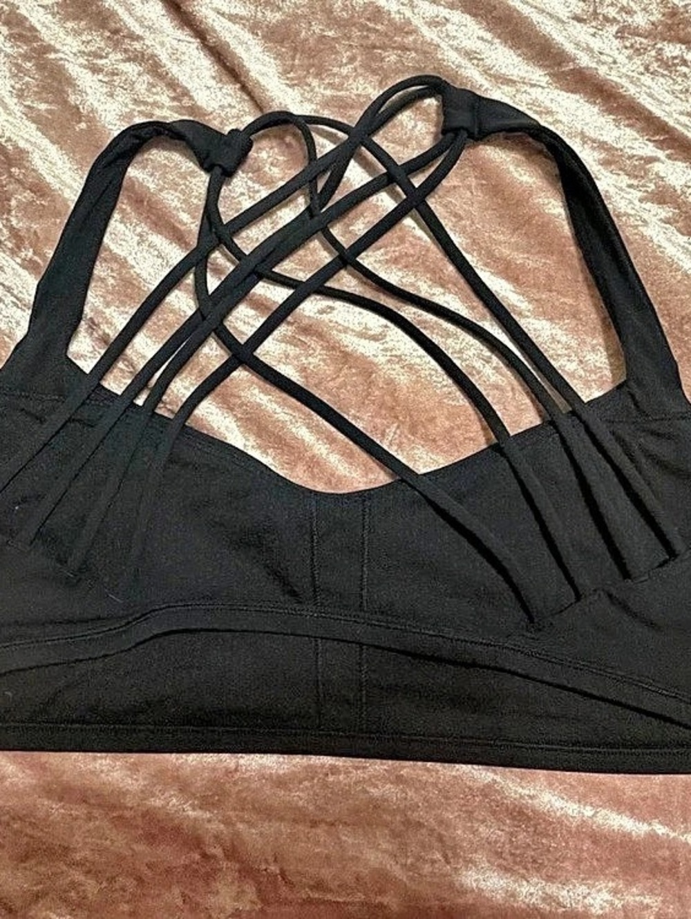 lululemon Free to Be Bra - Wild Black Strappy Sports Bra